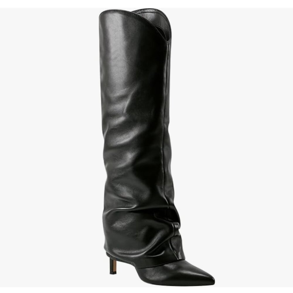 Marc Fisher Womens Nairine Fold over heel boot genuine leather